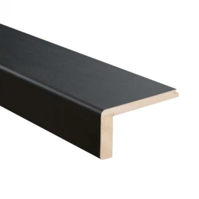 Online Bo Lundgren Uitloopprofiel doorlopend - Vasteras Zwart Houtnerf - 121 x 6,3 cm