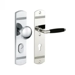 Clearance Austria Veiligheidsset knop/kruk Forza - Jolande I rechthoekig kerntrek links - Glans Nikkel