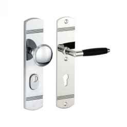 Hot Austria Veiligheidsset knop/kruk Forza - Jolande II rechthoekig kerntrek rechts - Glans Nikkel