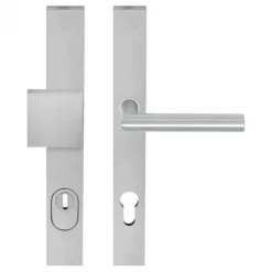 Sale Austria Veiligheidsset knop/kruk Forza - Claude I - Rechthoekig kerntrek - Mat RVS