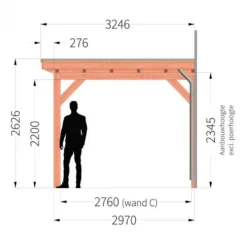 Sale TrendHout Veranda Lucca - 3 meter diep