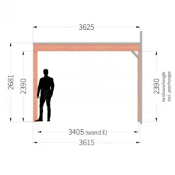 Online TrendHout Veranda Modena - 4 meter diep
