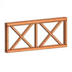 Clearance TrendHout Verandahek kruis B 700 x 1630 mm onbehandeld