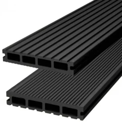 Online DuoWood Vlonder totaalpakket composiet 2,5 x 14,6 cm Lava (2,2 mtr) groeven/ribbel