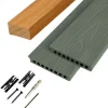 Sale C-Wood Vlonder totaalpakket composiet semi massief co-extrusie 2,1x14 cm Pure Jade (4 mtr) houtnerf