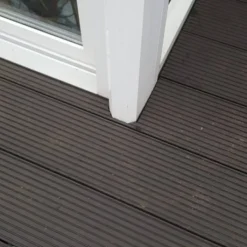 Clearance DuoWood Vlonder totaalpakket composiet semi massief 2,5 x 25 cm - XWB Lava (3 mtr) vlak/grove ribbel