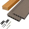 New C-Wood Vlonder totaalpakket composiet naadloos - 2,1 x 14,5 cm - grijs (4 mtr) houtnerf