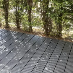 Best C-Wood Vlonder totaalpakket composiet 2,1 x 14 cm antraciet (3 mtr) vlak/grove ribbel