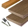Hot Eva-Last Vlonder totaalpakket composiet massief 2,4 x 19 cm driftwood brown (3 mtr) schorsmotief