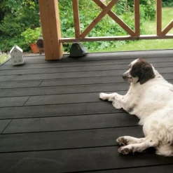 Outlet DuoWood Vlonder totaalpakket composiet 2,5 x 14,6 cm Lava (5 mtr) grove ribbel