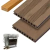 Discount C-Wood Vlonder totaalpakket composiet semi massief 2,1 x 14 cm bruin gevlamd (4 mtr) fijne ribbel en vlak
