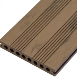 Discount C-Wood Vlonder totaalpakket composiet semi massief 2,1 x 14 cm bruin gevlamd (4 mtr) fijne ribbel en vlak