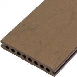 Discount C-Wood Vlonder totaalpakket composiet semi massief 2,1 x 14 cm bruin gevlamd (4 mtr) fijne ribbel en vlak