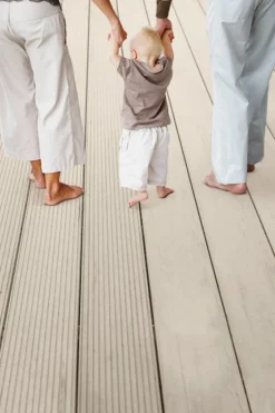 Online DuoWood Vlonder totaalpakket composiet semi massief 2,5 x 25 cm - XWB Riviera (3 mtr) vlak/grove ribbel