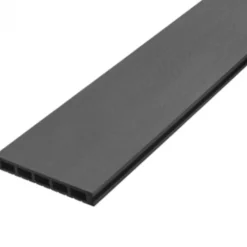 Discount C-Wood Vlonder totaalpakket composiet 2,5 x 19 cm antraciet (3 mtr) vlak/grove ribbel geschuurd