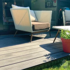 Best Eva-Last Vlonder totaalpakket composiet massief 2,4 x 19 cm driftwood brown (5 mtr) schorsmotief