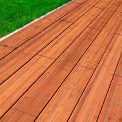 Outlet aMbooo Vlonderplank bamboe Select geolied coffee 2,0 x 14 cm Frans profiel/vlak