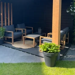 Sale C-Wood Vlonderplank composiet 2,1 x 25 cm - XXL antraciet (4 mtr) grove ribbel en vlak