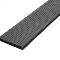 C-Wood Vlonderplank composiet 2,5 x 19 cm antraciet grove ribbel en vlak geschuurd