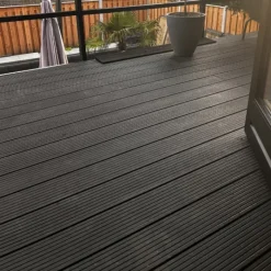 Online C-Wood Vlonderplank composiet 2,1 x 14 cm antraciet grove ribbel en vlak