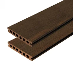 Best Eva-Last Vlonderplank composiet 2,3 x 14 cm Ipe-kleur toplaag vlak/schorsmotief