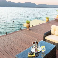 Best Eva-Last Vlonderplank composiet 2,3 x 14 cm Ipe-kleur toplaag vlak/schorsmotief