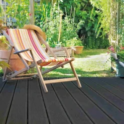 Hot Elephant Vlonderplank composiet massief 1,9 x 14 cm antraciet vlak en grove ribbel