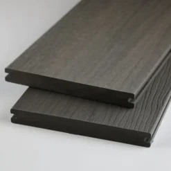 PrimeDeck Vlonderplank composiet massief 2,3 x 19 cm Slate Grey vlak/houtnerf