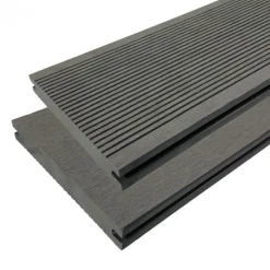 Best Elephant Vlonderplank composiet massief 1,9 x 14 cm grijs vlak en grove ribbel