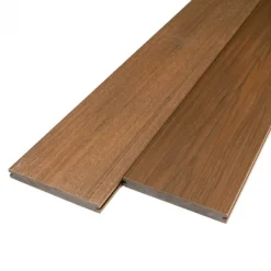 New PrimeDeck Vlonderplank composiet massief 2,3 x 19 cm Forest Brown vlak/houtnerf