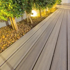 New Eva-Last Vlonderplank composiet semi massief 2,5 x 21 cm eiken vlak/schorsmotief