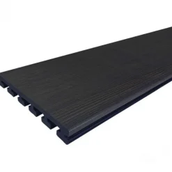 New Eva-Last Vlonderplank composiet semi massief 2,5 x 21 cm Nero vlak/schorsmotief