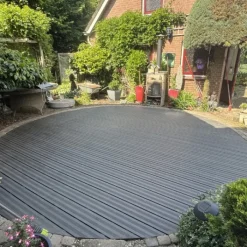 Best C-Wood Vlonderplank composiet semi massief 2,1 x 14 cm antraciet (4 mtr) fijne ribbel en vlak