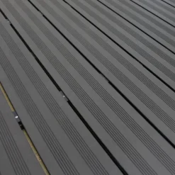 Best C-Wood Vlonderplank composiet semi massief 2,1 x 14 cm antraciet (4 mtr) fijne ribbel en vlak