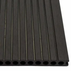 Discount C-Wood Vlonderplank composiet semi massief 2,5 x 25 cm - XXL antraciet (4 mtr) grove ribbel/geborsteld