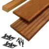 Hot aMbooo Vlonderplank totaalpakket bamboe Primus geolied coffee 2,0 x 14 cm (2,20 mtr) groef/fijne ribbel