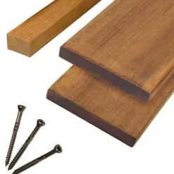 Sale Smaragd Vlonderplank totaalpakket hardhout Ipé 2,5 x 14,0 cm (4,90 mtr) geschaafd