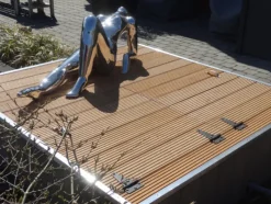 Outlet Smaragd Vlonderplank totaalpakket hardhout Bankirai 2,8 x 14,5 cm (3,95 mtr) groef/vlak