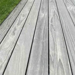 New Elephant Vlonderplank totaalpakket hardhout Accoya gray 2,1 x 14 cm (4,80 mtr) vlak voor clips