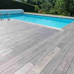 New Elephant Vlonderplank totaalpakket hardhout Accoya gray 2,1 x 14 cm (4,80 mtr) vlak voor clips