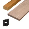 New Smaragd Vlonderplank totaalpakket Cumaru 2,1 x 14,5 cm (2,45 mtr) geschaafd voor Deckwise clips