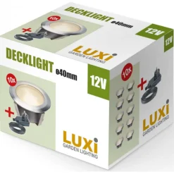 Clearance garden lights Vlonderspot set Luxi - 12 volt - 40 mm (set 10 stuks)