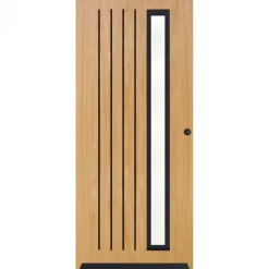 Discount Austria Voordeur IsoTherm Eiken - Meribel (R2 / L3) - Stomp - Transparant voorgelakt