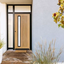 Discount Austria Voordeur IsoTherm Eiken - Meribel (L1 / R4) - Stomp - Transparant voorgelakt