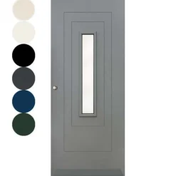 Discount Austria Voordeur IsoTherm HR++ - St. Moritz - Stomp - Dekkend voorgelakt grijs