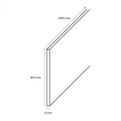 Online Bo Lundgren Wangpaneel - Laminaat - Göteborg Beton Donker - 280 x 40 cm