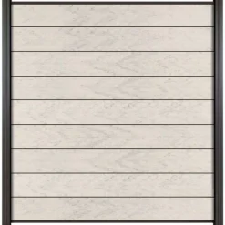 Discount Elephant Zelfbouw schutting composiet Modular bicolor grijs met antraciet alu accessoires (180 x 200 cm)