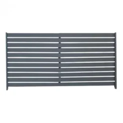 Clearance C-Wood Zelfbouw schutting composiet Louvre donker antraciet met antraciet alu accessoires (180 x 90 cm)