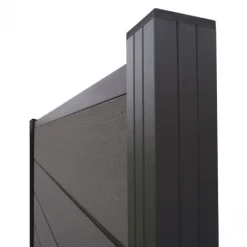 Sale Elephant Zelfbouw schutting composiet Modular antraciet - antraciet alu accessoires (180 x 180 cm)