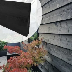 Hot Elephant Zweeds rabat Naaldhout Thermo zwart 1,2/2,6 x 19 cm fijnbezaagd